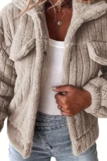 Henriette | Teddy Jacket, Fold-Over Collar