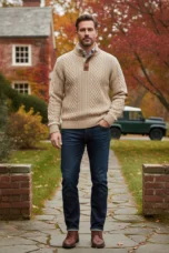 Régis | Cashmere Blend Cable Knit Sweater