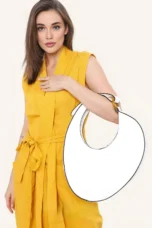 Crescent Leather Shoulder Bag