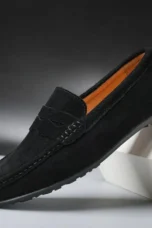 Étienne | Lined Suede Penny Loafers