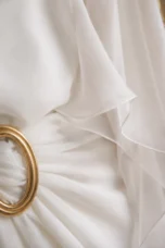 Sheer Overlay Column Dress - fabric close-up