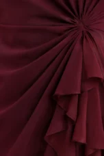 Gathered Waist Short Sleeve Dress - fabric close-up