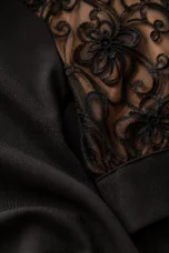 Lace Sleeve A-Line Dress - fabric close-up