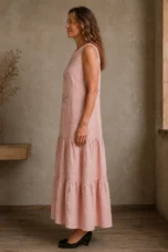 Layered Sleeveless Maxi Dress - left side view