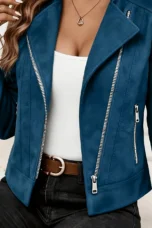 Phyllis | Metal Zip Stretch Jacket