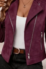 Phyllis | Metal Zip Stretch Jacket