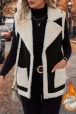 Bernice | Lambswool Gilet, Lapel Collar