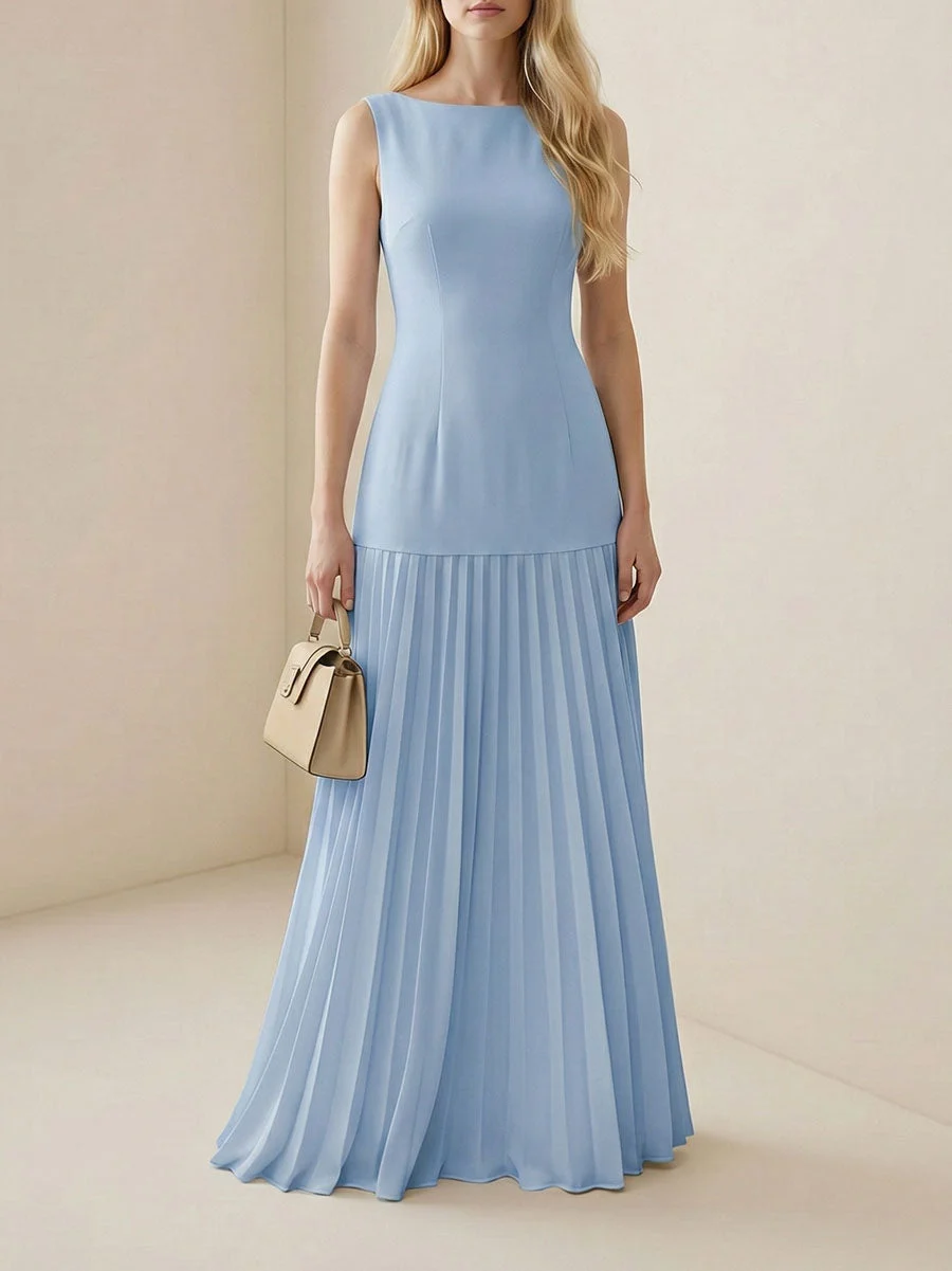 Brigitte | Pleated Gauze Maxi Dress