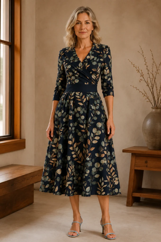 Eleanor | Vintage Fit and Flare Midi Dress
