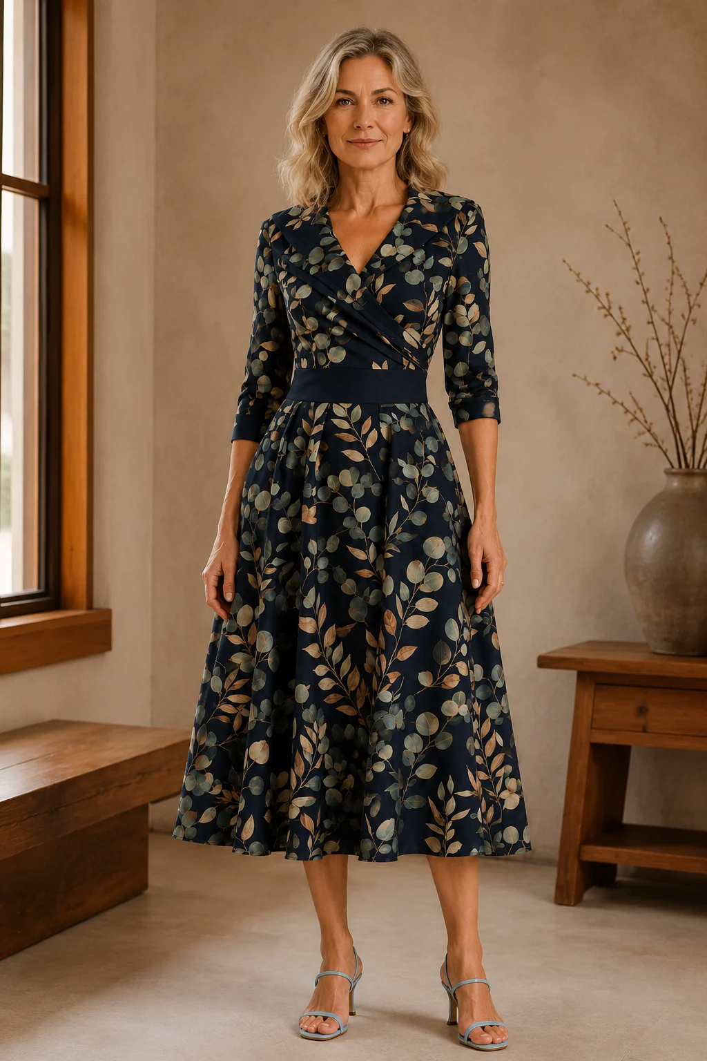 Eleanor | Vintage Fit and Flare Midi Dress