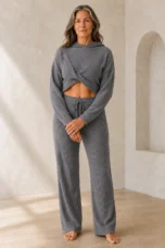 Eliza | Brushed Corduroy Two Piece Set - Grey