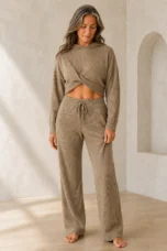 Eliza | Brushed Corduroy Two Piece Set - Khaki