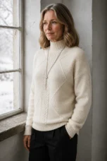 Ellen | Cashmere Blend Sweater - White