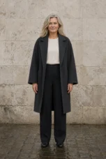 Emma elegant wool coat open