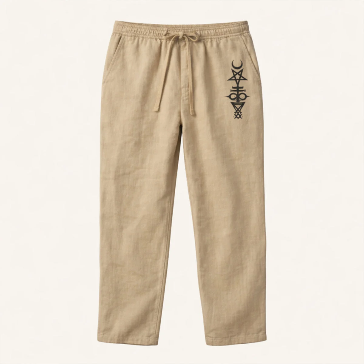 Cecile | Linen Cotton Wide Leg Trousers