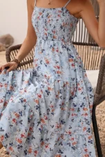 Pearl | Sleeveless Floral Midi Dress