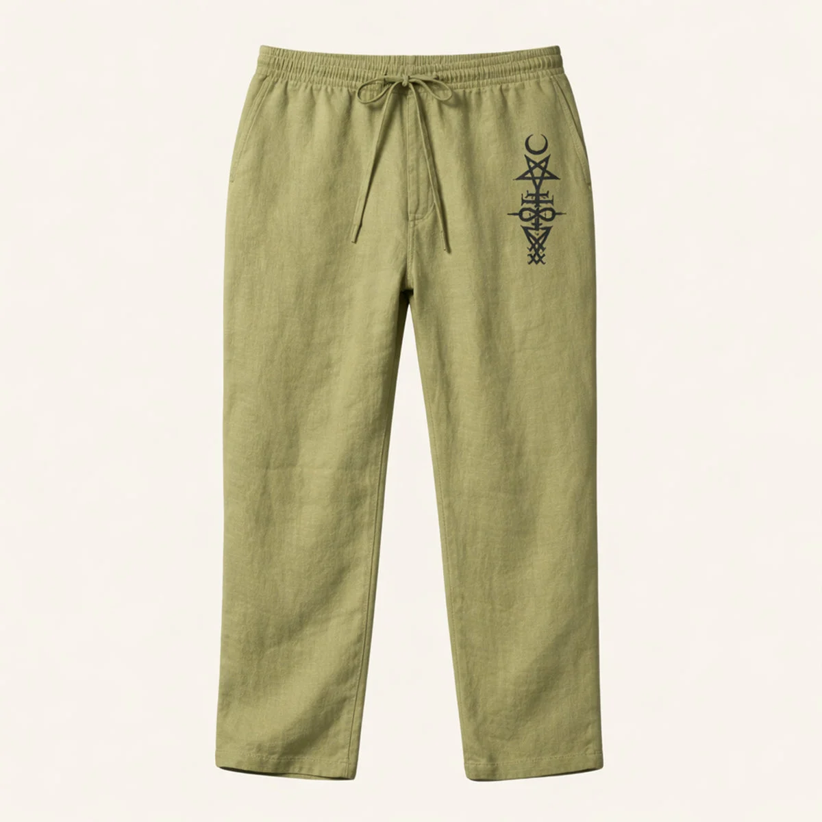 Cecile | Linen Cotton Wide Leg Trousers