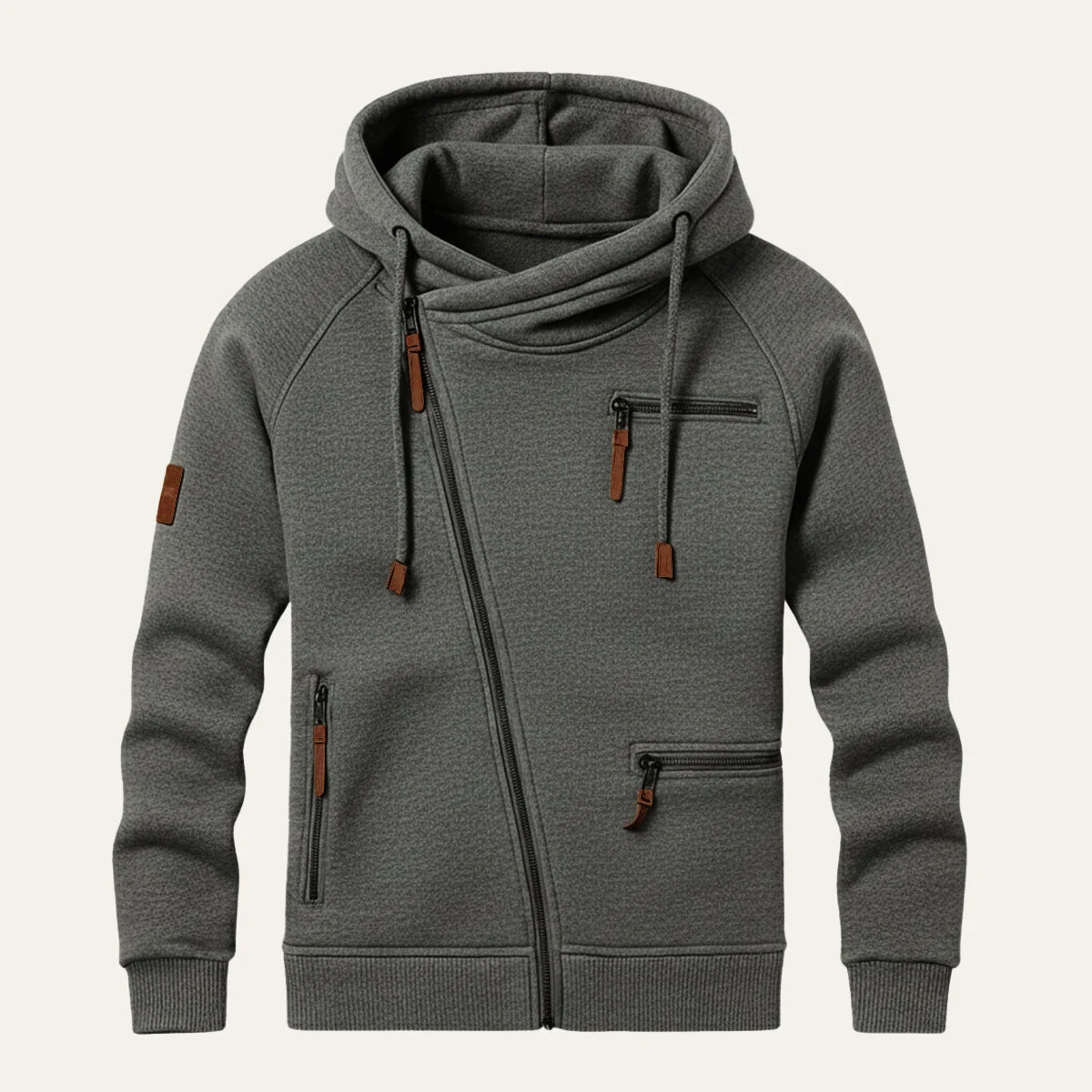 Magloire | Brushed Back Zip Up Hoodie