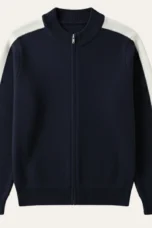 Hugues | 100% Wool Jacquard Zip Knit