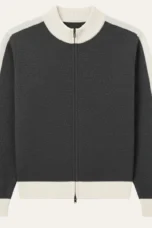 Hugues | 100% Wool Jacquard Zip Knit