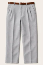 Blandine | Pleated Straight Linen Trousers