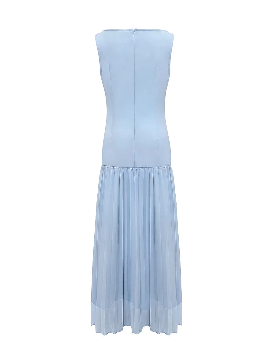 Brigitte | Pleated Gauze Maxi Dress