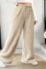 Rosanie | Reversible Plush Palazzo Trousers