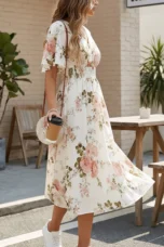 Blanchette | Printed Wrap Midi Dress