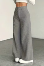 Guylaine | High Waist Corduroy Wide Leg Pants