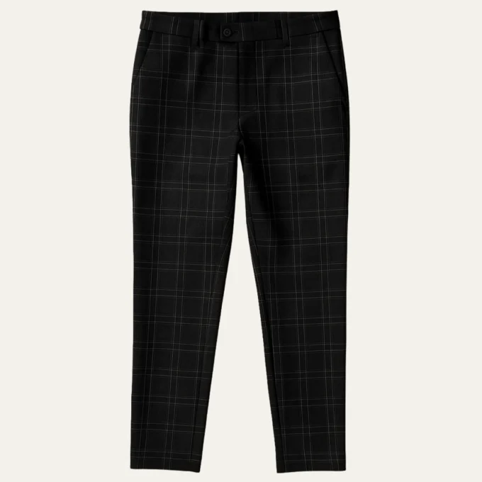 Chantal | Fine Check Slim Trousers