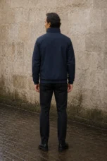 Fleece Lined Ribbed Cuff Winter Jacket - achterkant