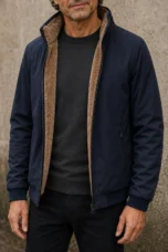 Fleece Lined Ribbed Cuff Winter Jacket - detail