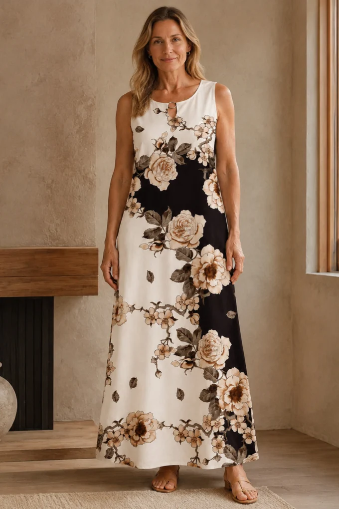 Meredith | Floral Swing Dress with Pockets