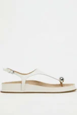 Eudora | Metal Trim Ankle Strap Flats