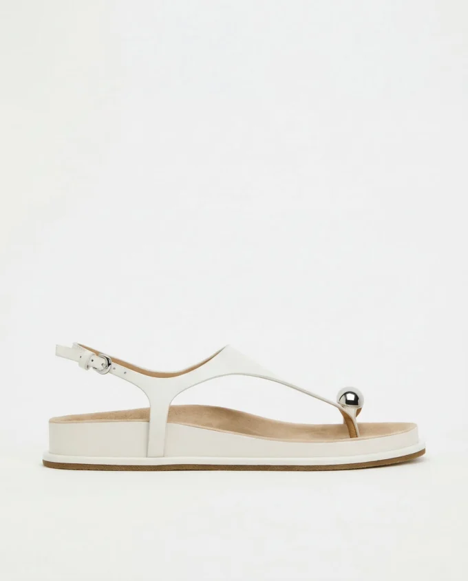 Eudora | Metal Trim Ankle Strap Flats
