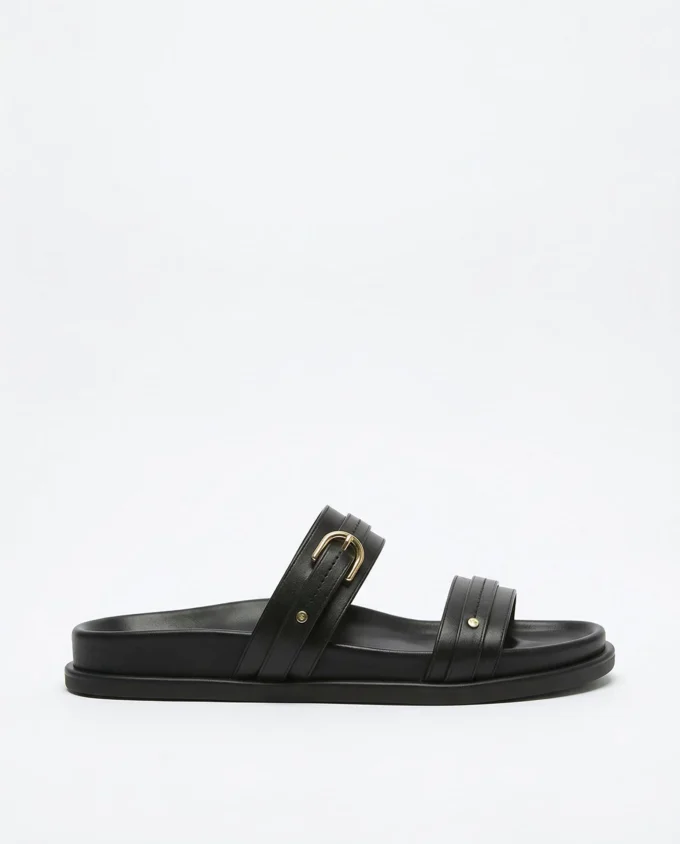 Fleurange | Dual Strap Flat Sandals