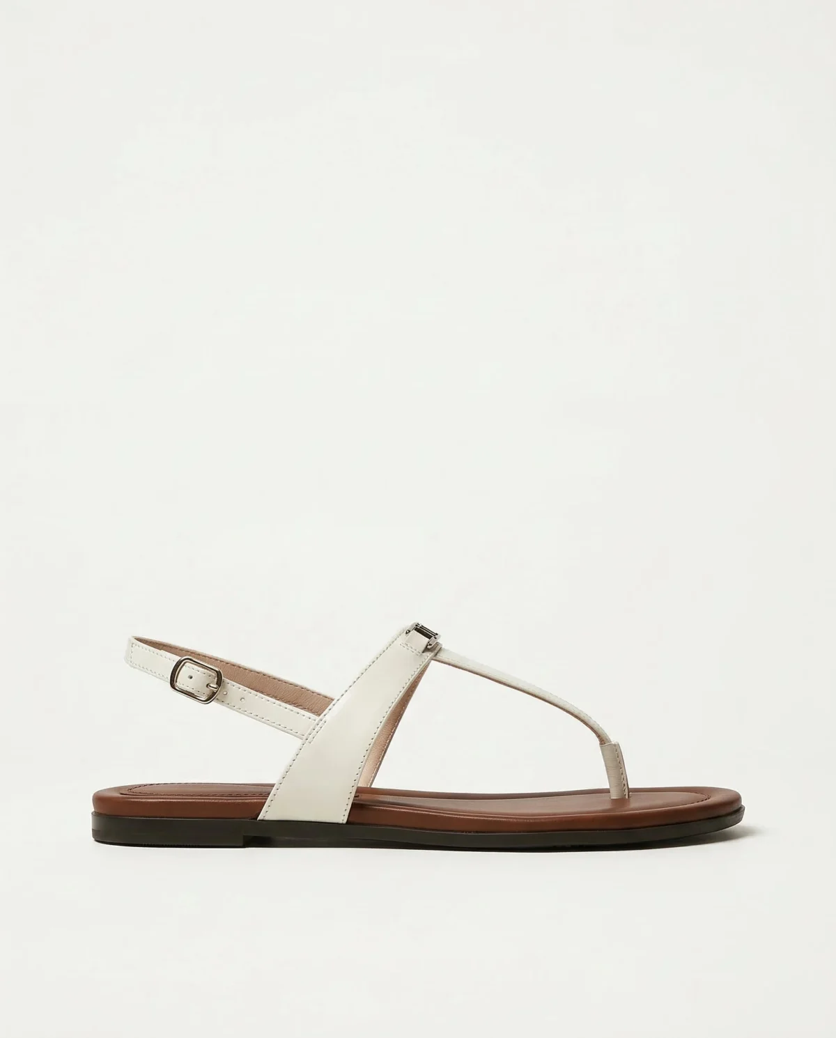 Aloise | Gold Buckle Thong Sandals