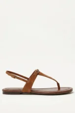 Aloise | Gold Buckle Thong Sandals