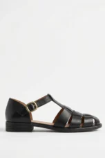 Arminda | Woven Leather T-Strap Sandals