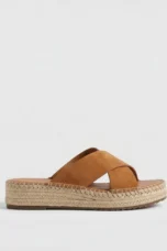 Antonine | Woven Leather Platform Slides