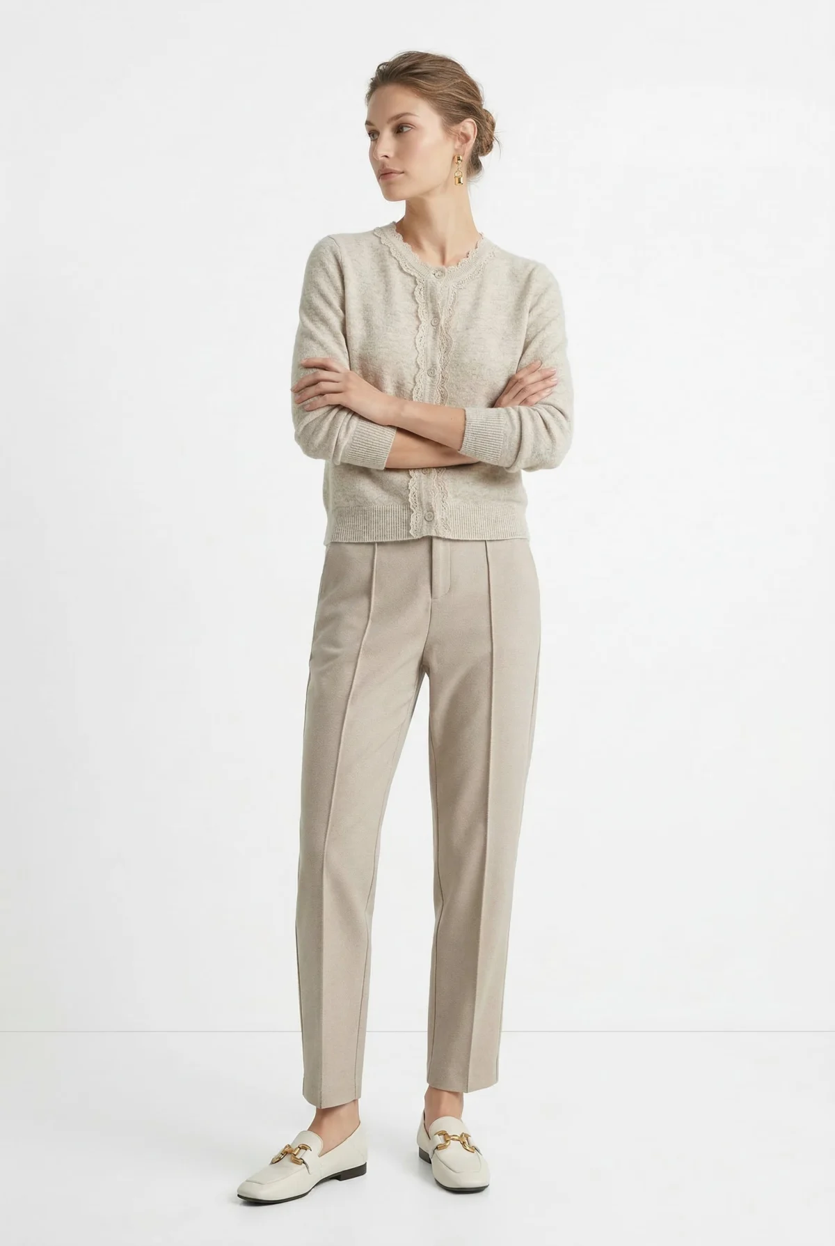 Pascaline | Wool Blend Tapered Trousers