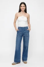 Melina | Loose Fit High Rise Wide Jeans