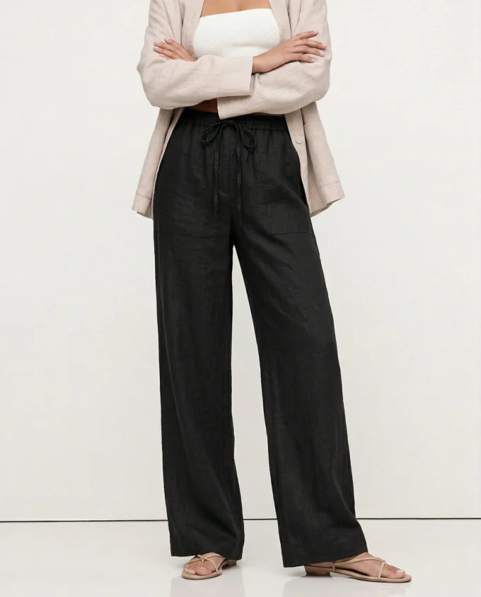 Delima | Pure Linen Drawstring Pants
