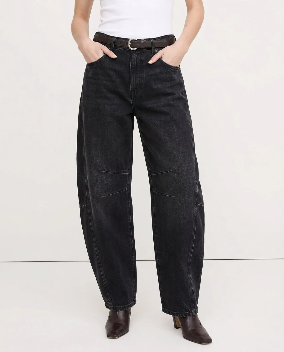 Malvine | Barrel Leg Cotton Denim Jeans