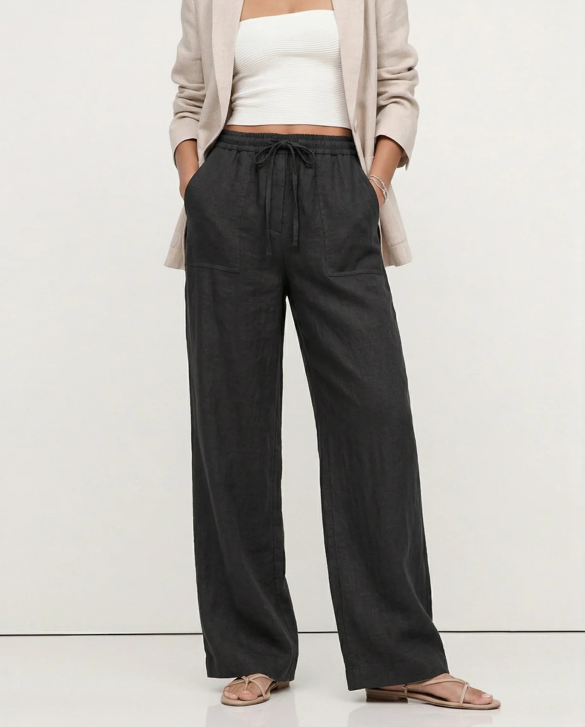Delima | Pure Linen Drawstring Pants