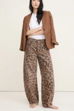 Malvine | Barrel Leg Cotton Denim Jeans
