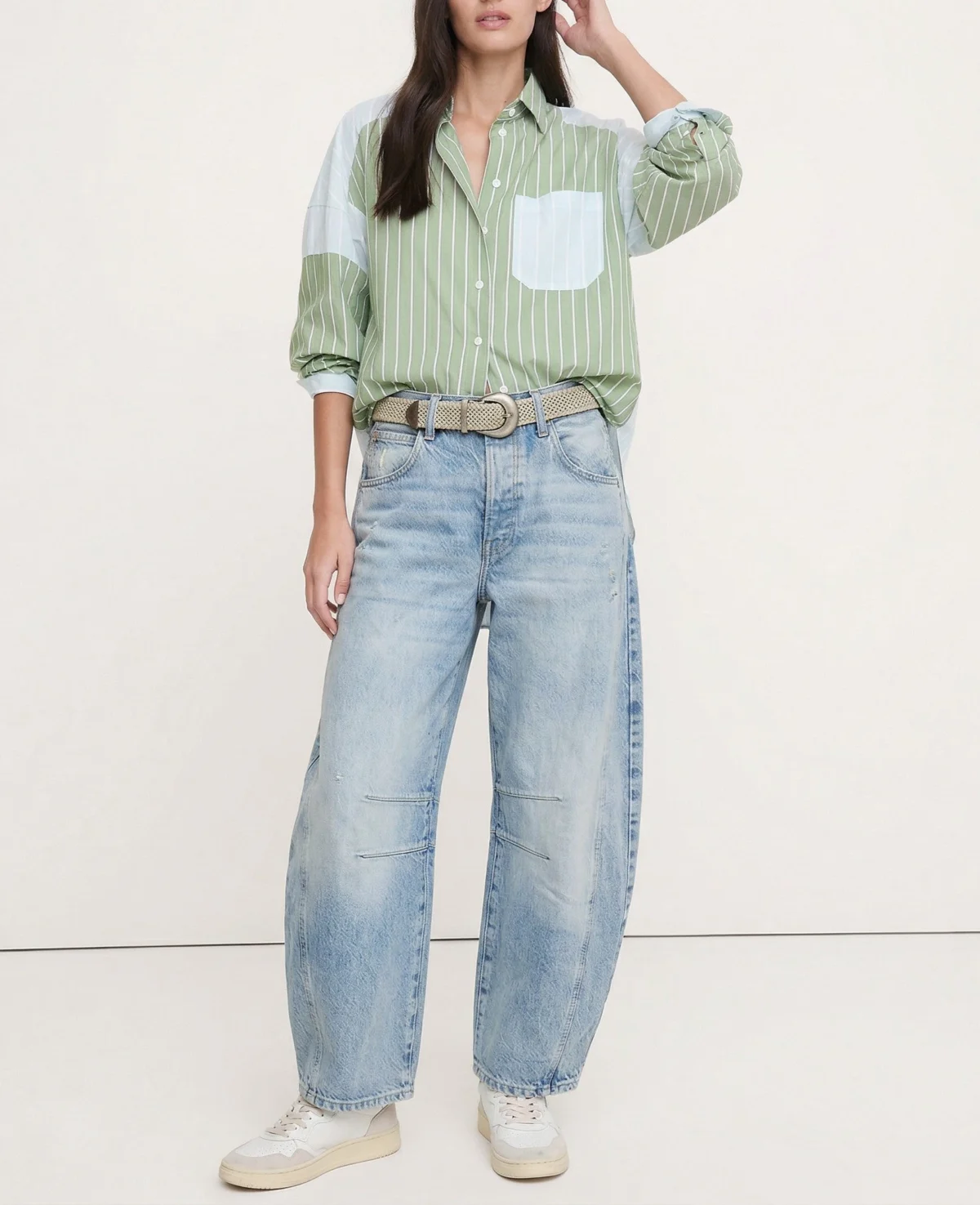 Malvine | Barrel Leg Cotton Denim Jeans
