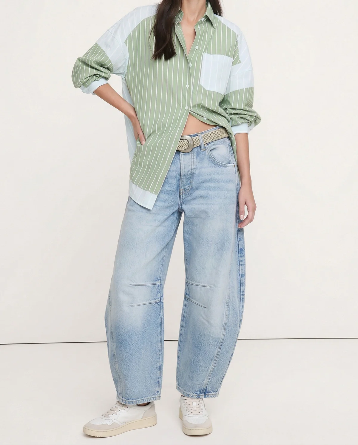 Malvine | Barrel Leg Cotton Denim Jeans