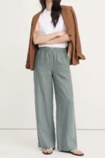 Valentina | Deep Pleated Linen Blend Pants