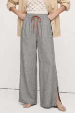 Odilia | Cotton Linen Drawstring Trousers